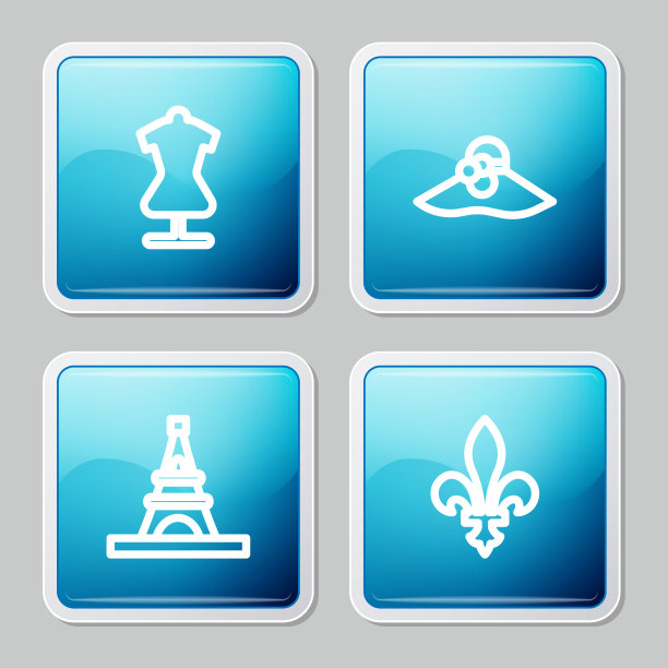 设置线模特优雅的女人帽子埃菲尔图片下载