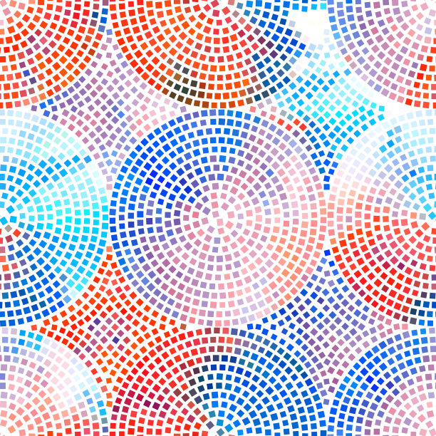 抽象图案与圆无缝拼接图片下载