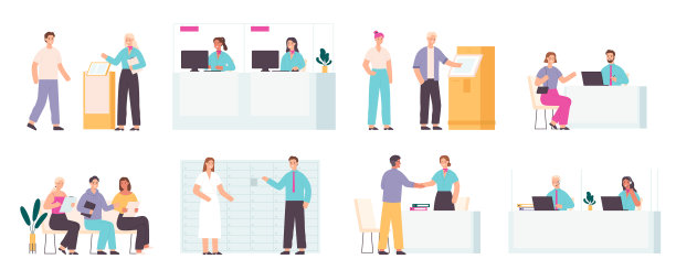 银行职员及客户财务办公室图片下载