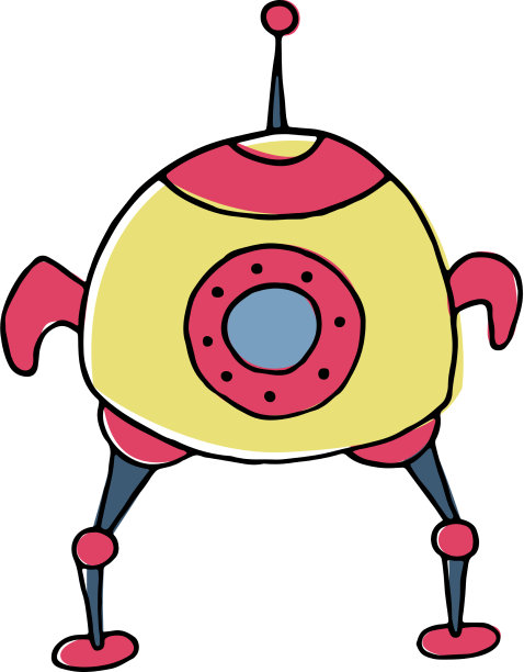 手绘卡通火箭图片下载