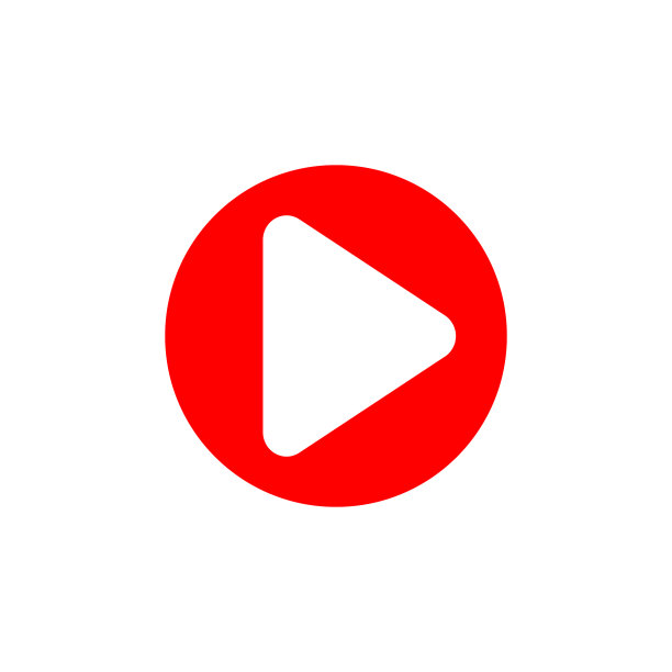红色播放按钮，YouTube图标，视频播放图片下载