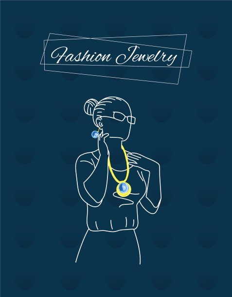 优雅的女商人，戴着项链和耳环图片下载