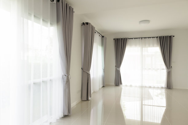 客厅内窗帘窗装饰图片下载