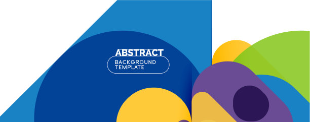 平面的几何圆形形状和动态的线条图片下载