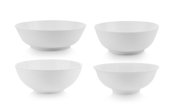 白色的碗孤立在白色的背景图片下载