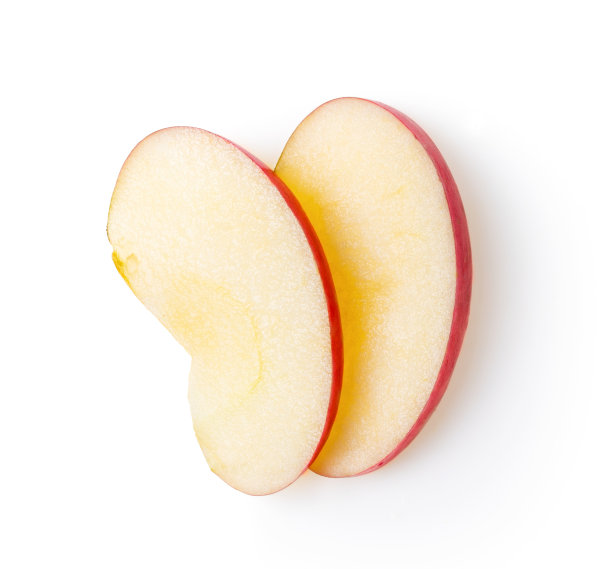 切片苹果孤立在白色图片下载