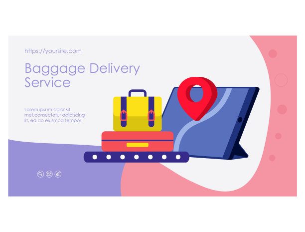 行李递送服务手机app页面设计图片下载