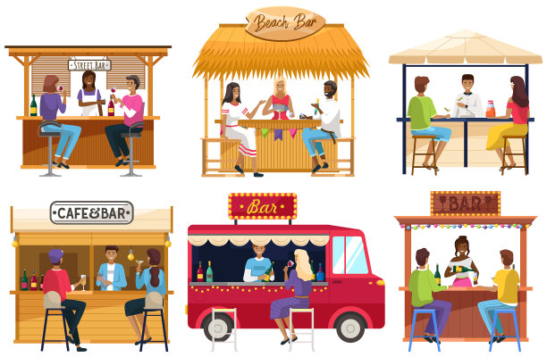 喝咖啡和在街头咖啡馆吃朋友图片下载