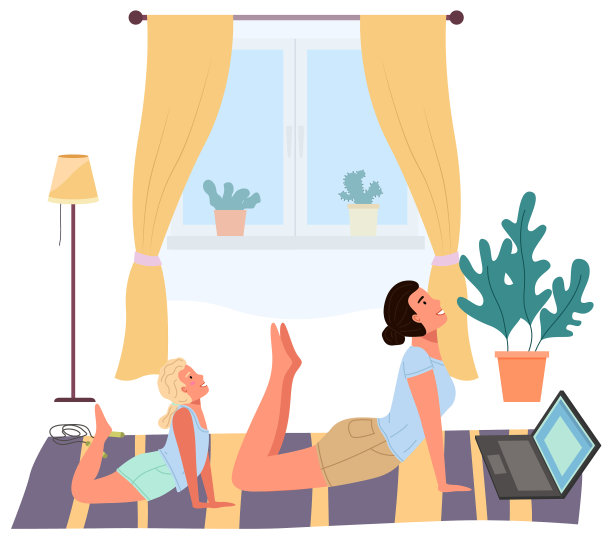 年轻女子在家锻炼身体图片下载