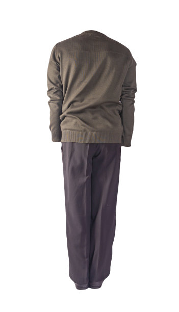 男夹克，裤子和皮鞋孤立在白色背景。图片下载