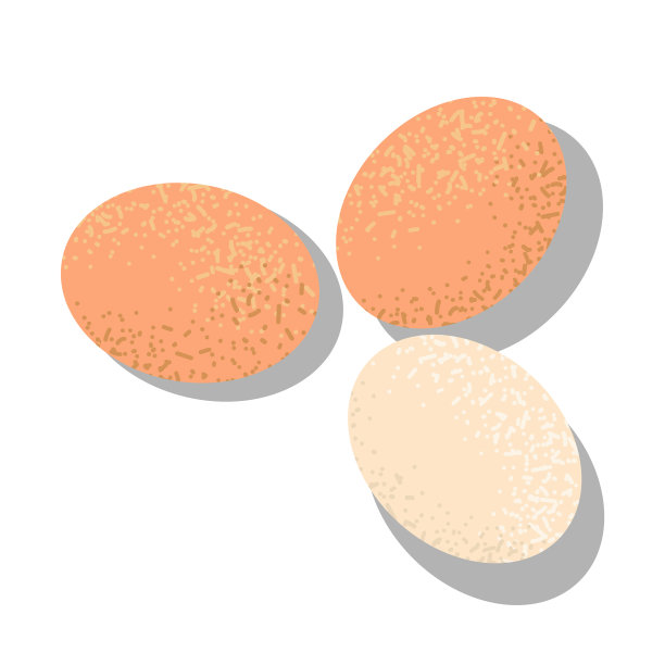 放三个鸡蛋和烤食材图片下载