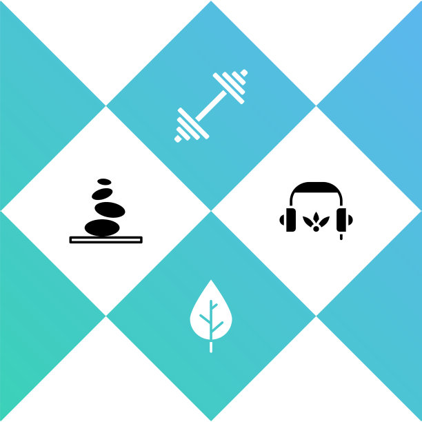 设置堆栈热石头叶哑铃和图片下载