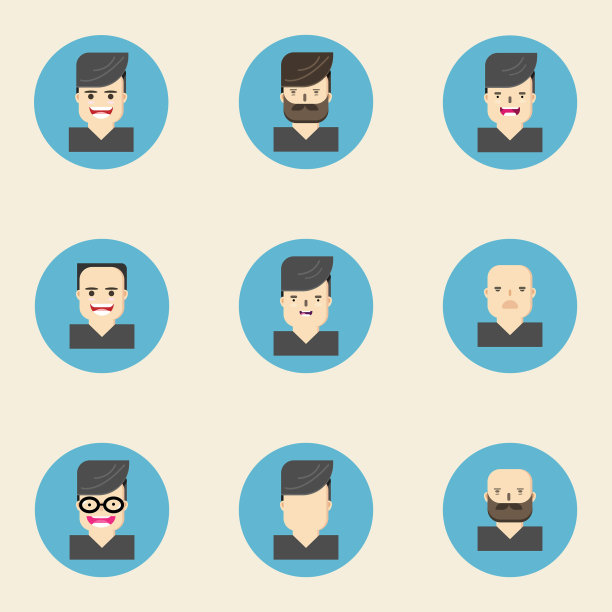 Set face characters avatsmale不同图片下载