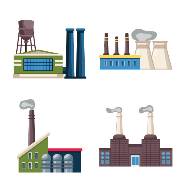 孤立的对象工业和植物图标图片下载