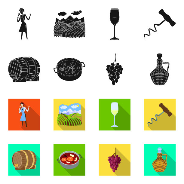 设计农场和葡萄园标志图片下载