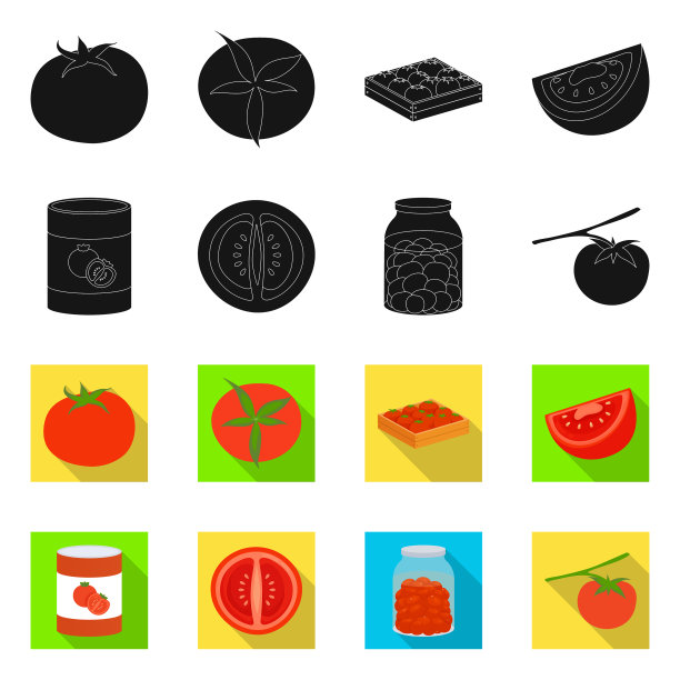 设计蔬菜和美味的图标集图片下载