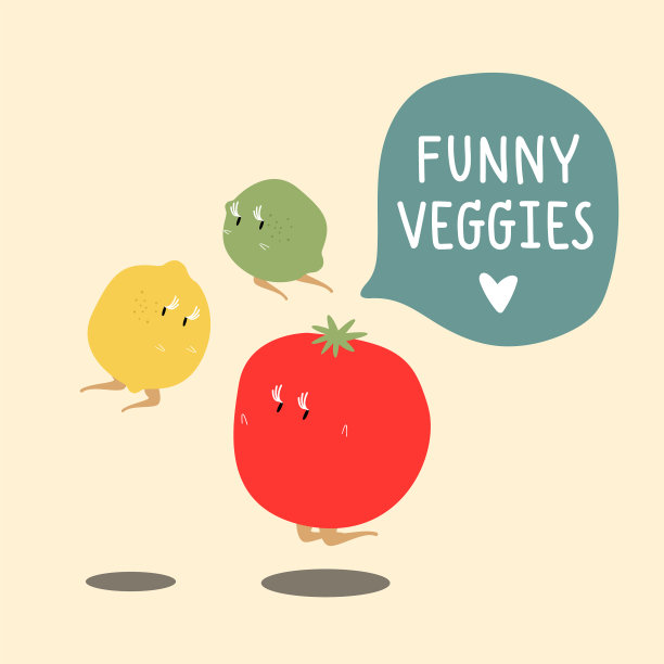 鲜活蔬菜卡通人物集图片下载