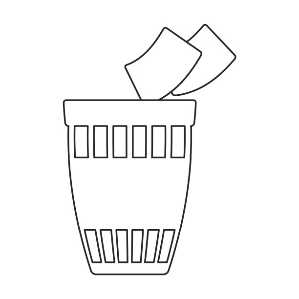 可以垃圾轮廓图标图片下载