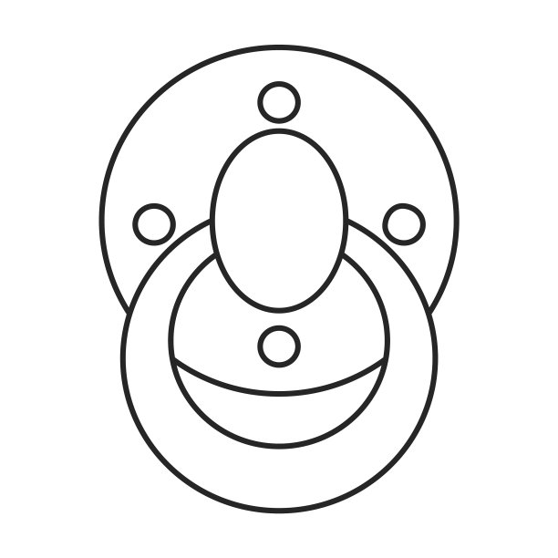 假奶嘴轮廓图标图片下载