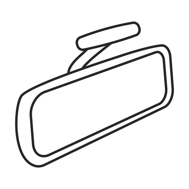 后视镜汽车轮廓图标图片下载