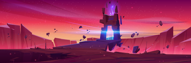 关于外星星球空间景观的魔法门户图片下载
