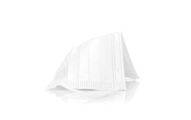白色医用防护口罩，用于良好的卫生，隔离在白色背景上图片下载
