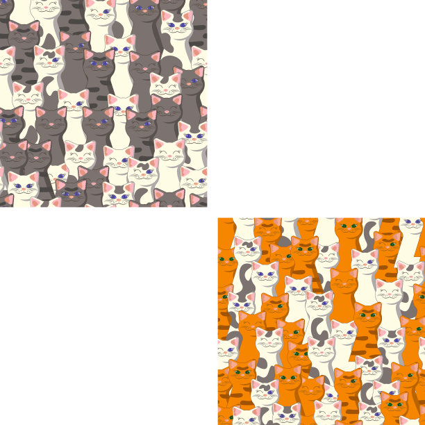 设置动物无缝模式与猫图片下载