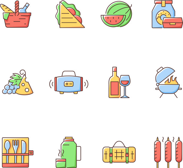 野餐RGB颜色图标设置图片下载