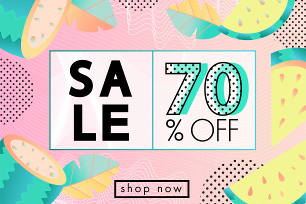 夏季销售横幅热带设计。图片下载