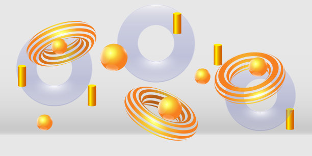 透明和金色的落物图片下载