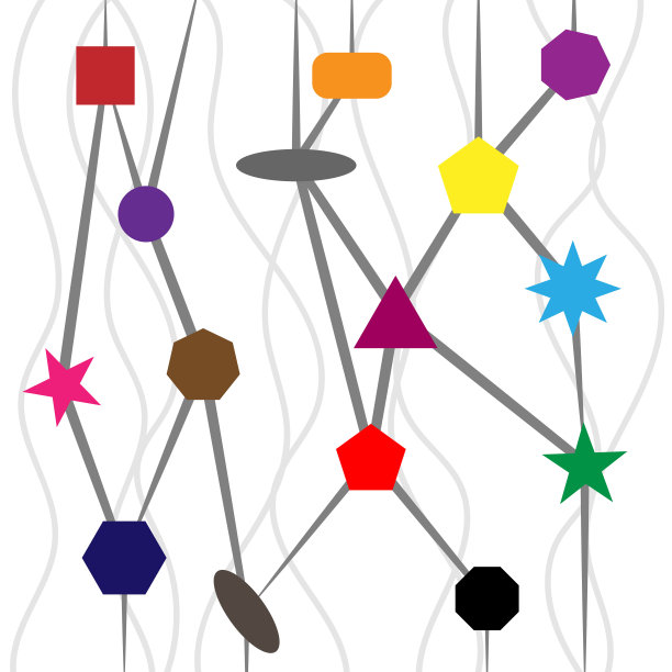 织物简单的彩色几何在白色背景地毯，墙纸，服装，包装，蜡染，织物，刺绣图片下载