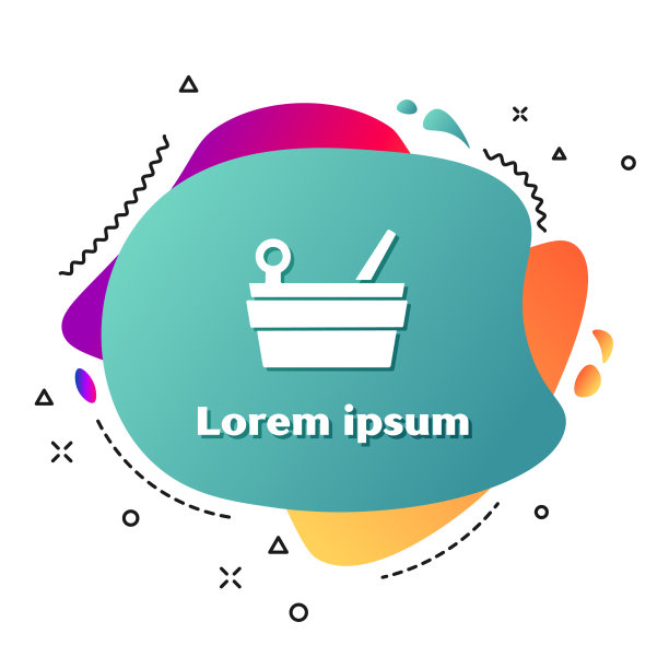 白色桑拿桶和钢包图标隔离图片下载