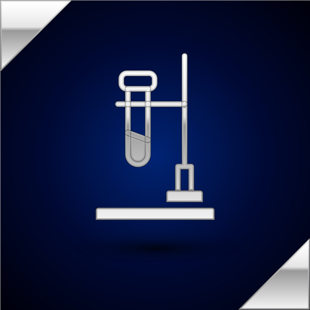 火焰加热器上的银玻璃试管烧瓶图片下载