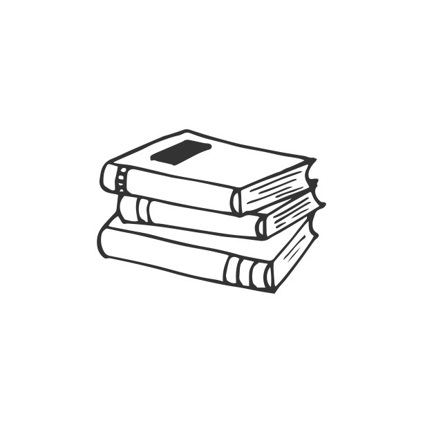 画书堆，手绘剪影。线的艺术。涂鸦图片下载