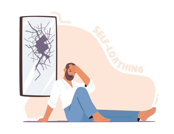 自我厌恶和愤怒压抑不快乐的人坐图片下载