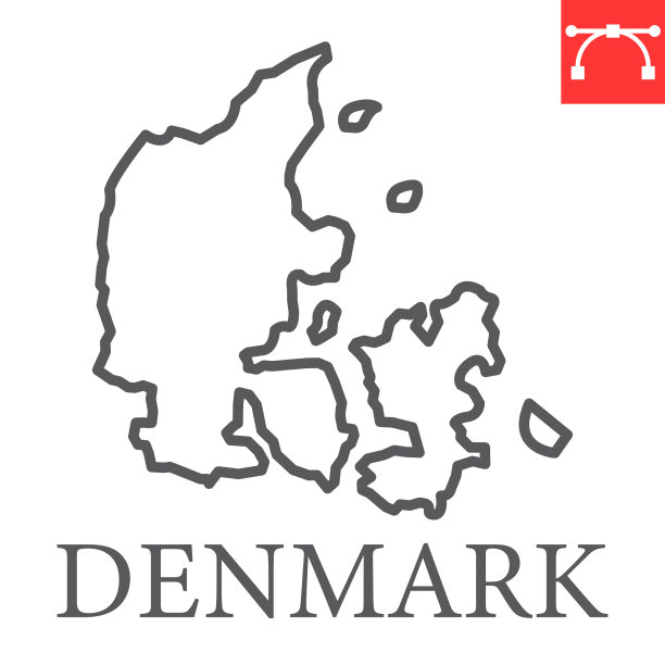 地图丹麦线图标图片下载