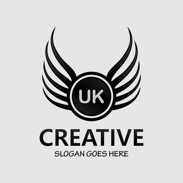 英国字母首字母与皇家豪华标志模板图片下载