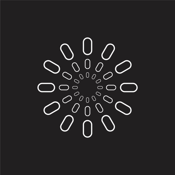 灯光明亮的符号线条艺术标志图片下载