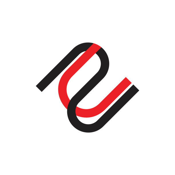 字母U2简洁线条几何标识图片下载