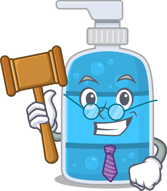 一个聪明的裁判，戴眼镜的吉祥物洗手液图片下载