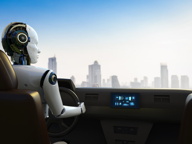 机器人驾驶的自动汽车图片下载