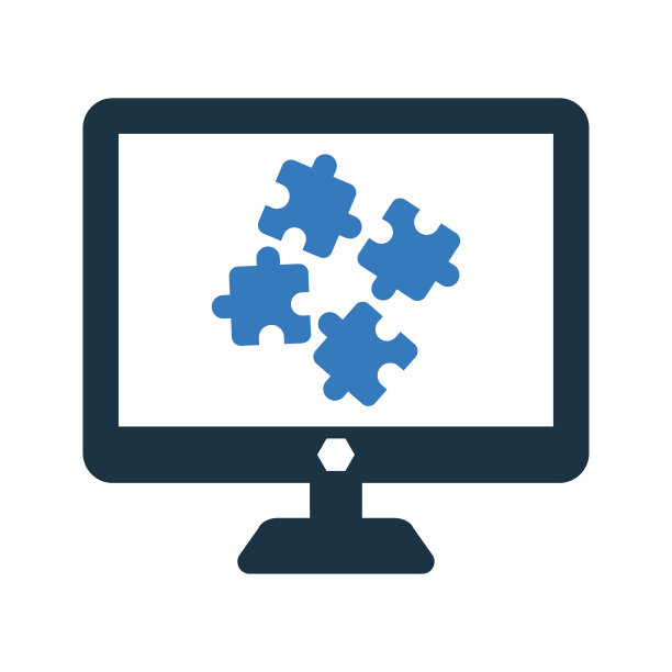 控制器，解决方案，谜题图标。简单的可编辑矢量设计孤立在一个白色的背景。图片下载