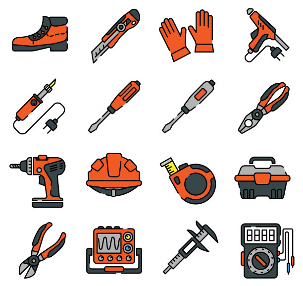 设备和装备的一个电工图标图片下载