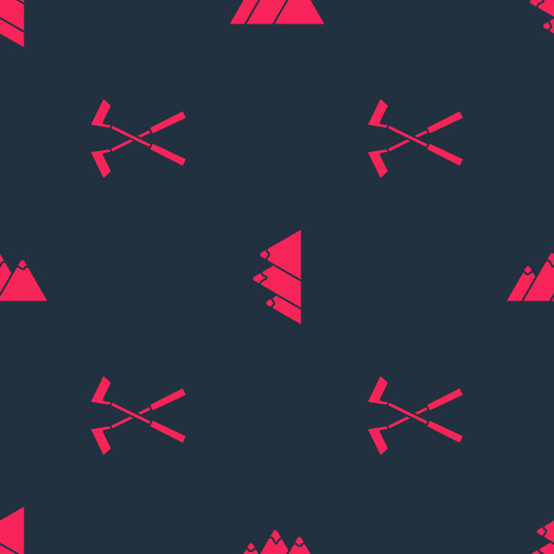 设置跨越高尔夫球杆和山无缝图片下载