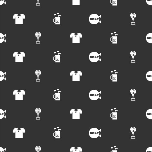 高尔夫球运动俱乐部奖杯与高尔夫球衫图片下载