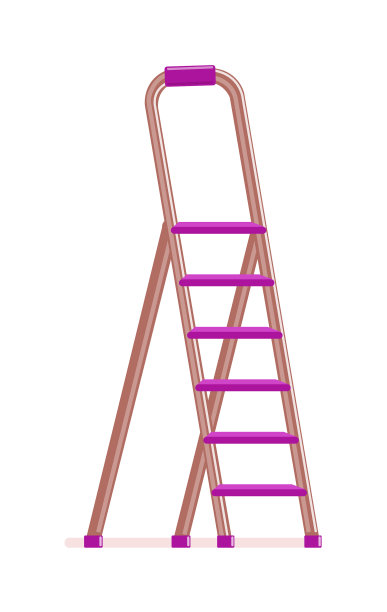 卡通梯子孤立的白色背景图片下载