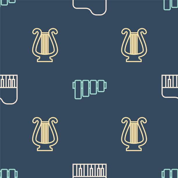 摆线三角钢琴、古七弦琴和排箫图片下载