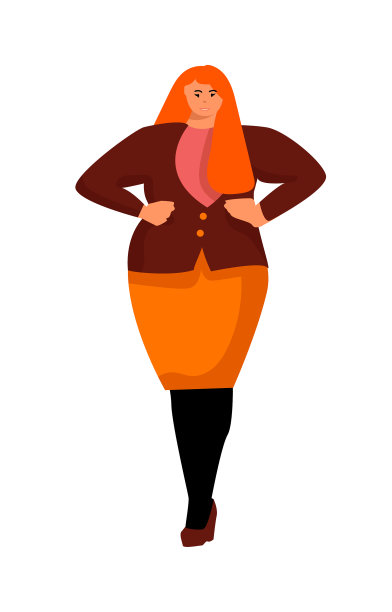 加上尺码的女商人孤立的白人图片下载