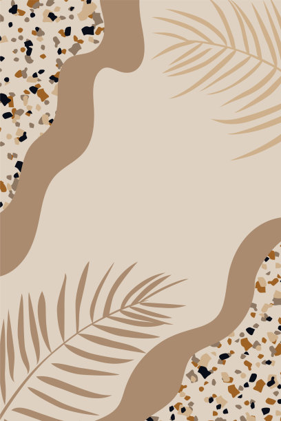 时尚的艺术模板热带树叶波西米亚风格图片下载