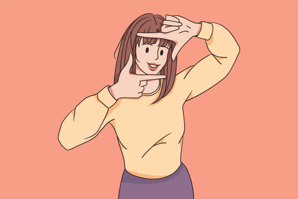 拍照和手势语言概念图片下载